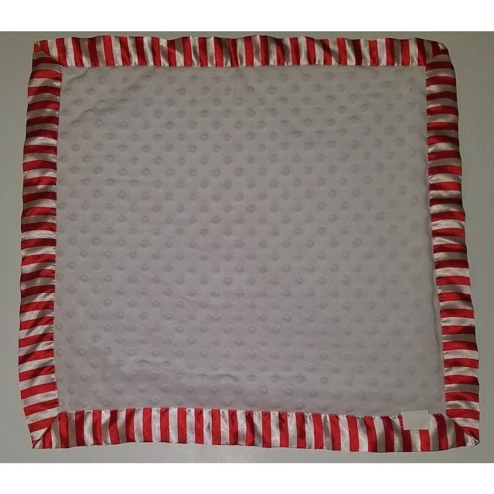 Little Wishes Hobby Lobby Lovey Red White Square Stripes Minky Dot Fleece Satin